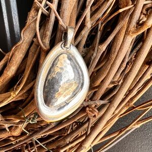 Silpada Sterling Asymmetrical Hammered Pendant S1748